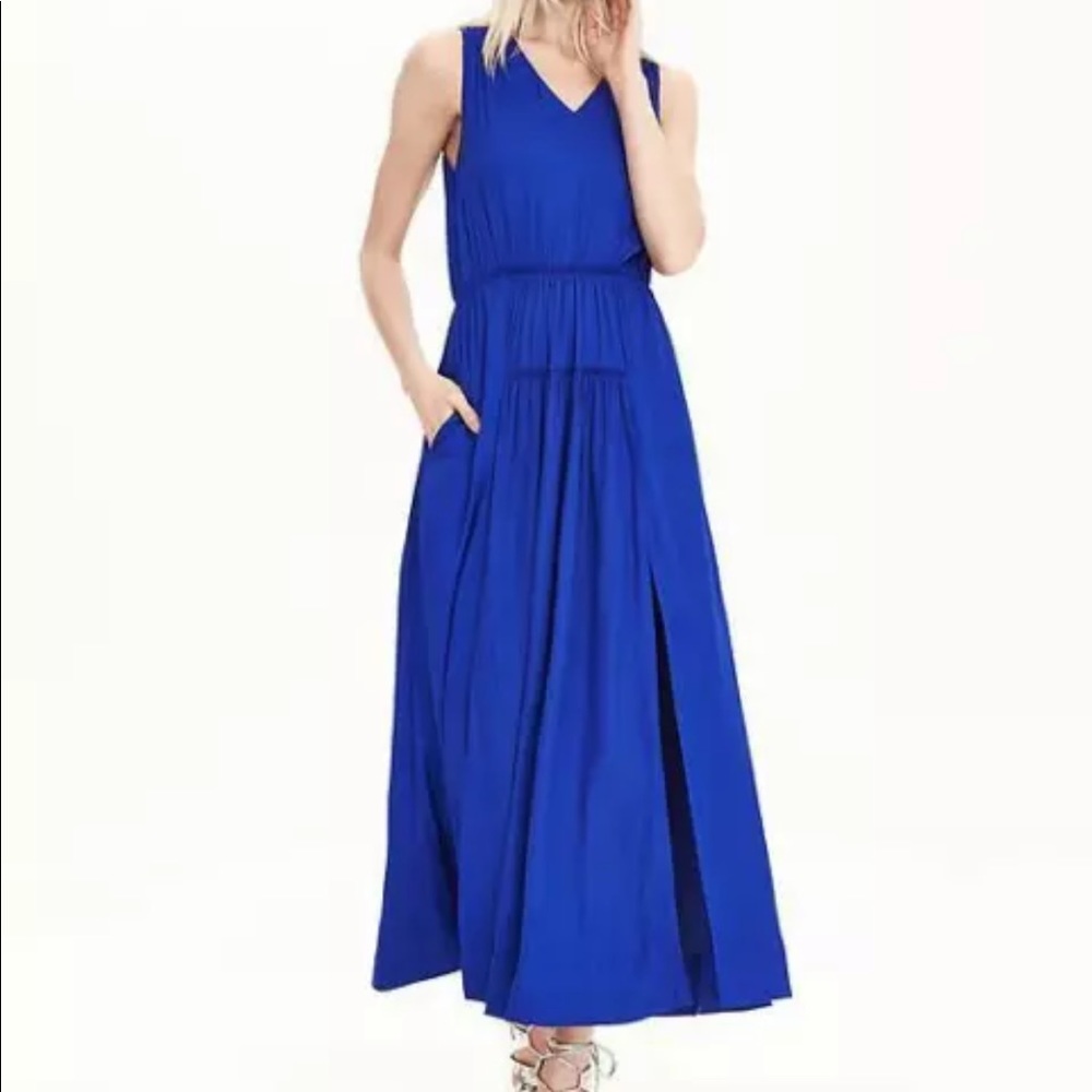 Banana republic cobalt blue maxi dress